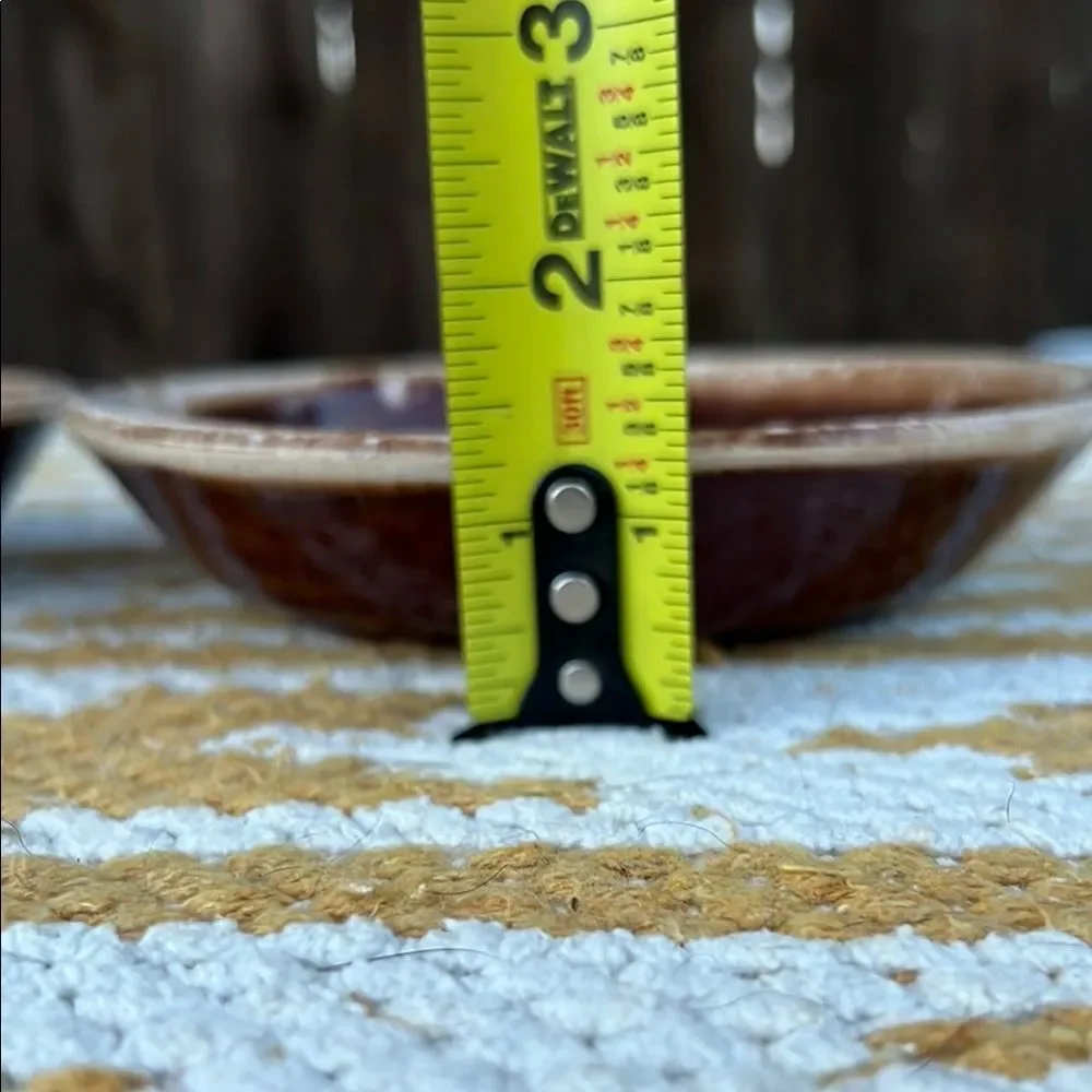 Vintage McCoy Brown Drip Glaze Plates Set of 2 6.5